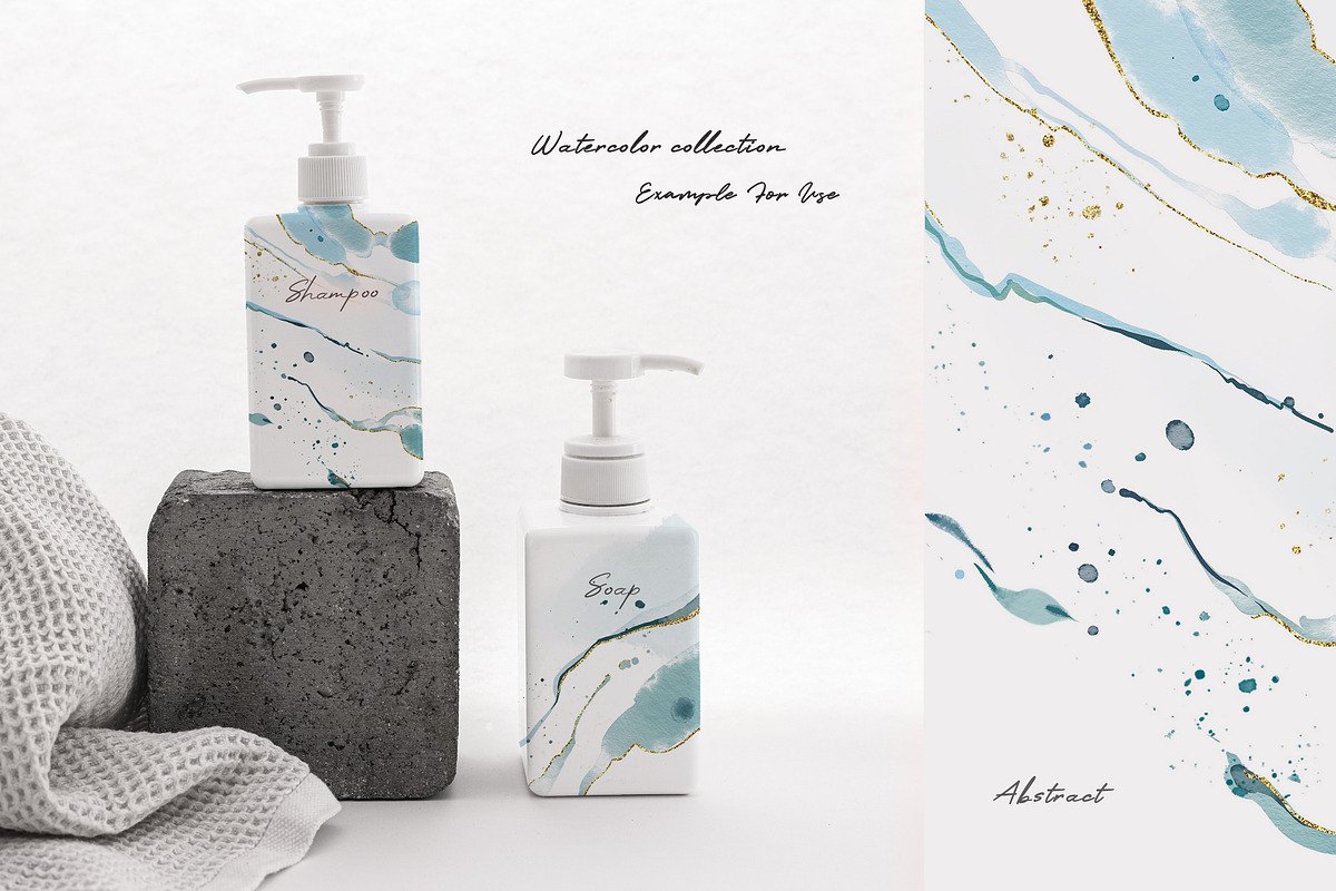 Watercolor Blue Abstract Background, a Background Graphic by Yorda Studio (Photo 8 of 10)