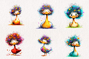 Whimsical Duck Clipart Bundle, a Seasonal Illustration by CreationArt (Thumbnail 4 of 7)