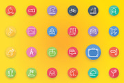 Travel and Tourism Flat Line Icons, an Outline Icon by FlatLineIcons (Thumbnail 4 of 7)