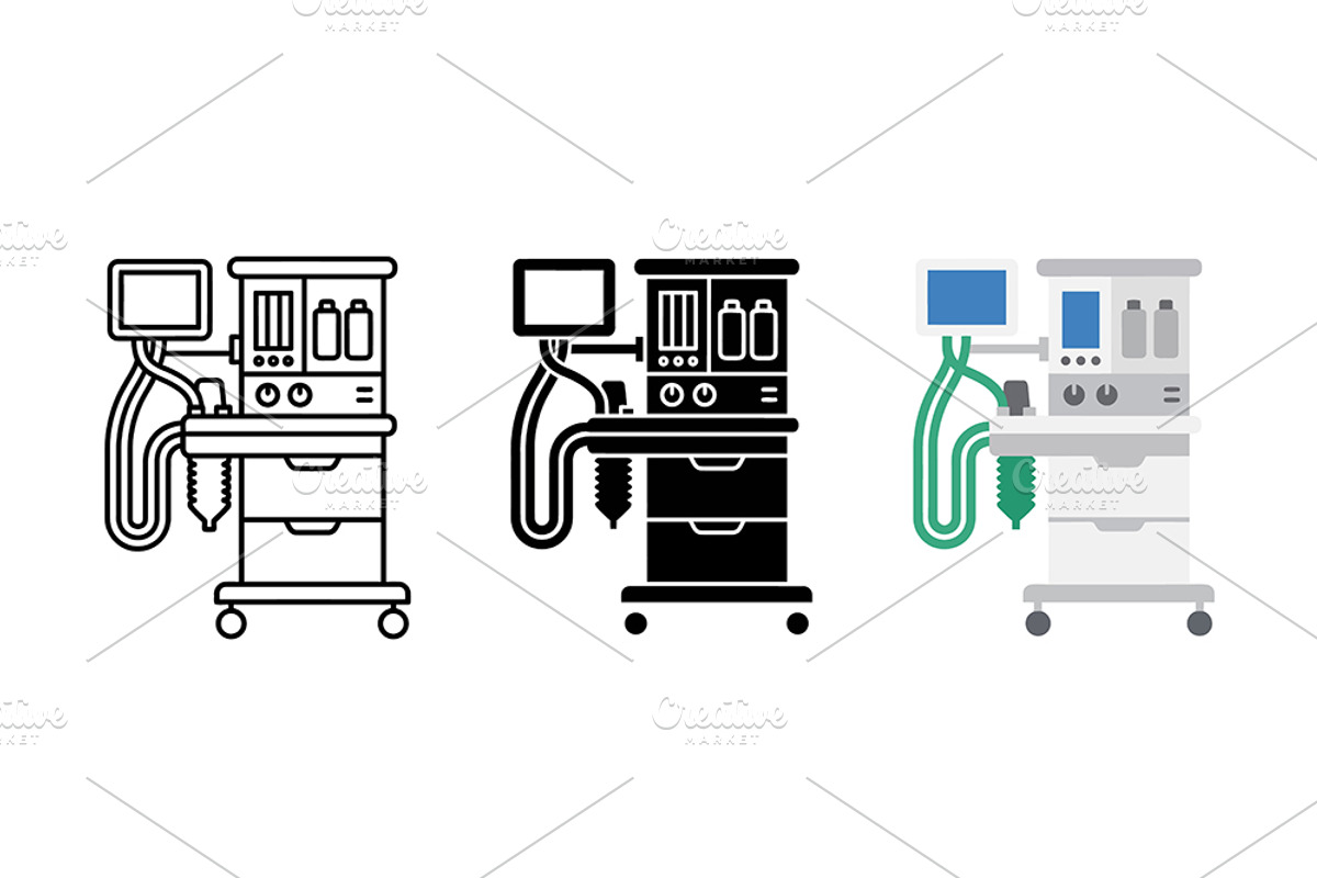 Anesthesia Machine Medical Vector, an Object Graphic by Artonix (Photo 2 of 3)