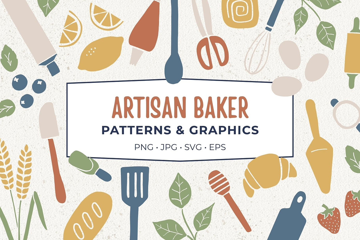 Bakery Seamless Patterns & Graphics, a Pattern Graphic by Fern & Quill (Photo 1 of 11)