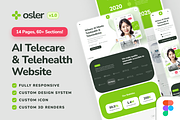 osler: AI Telehealth Website, a Landing Page Template by strangehelix.bio (Thumbnail 1 of 10)