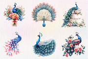 Wedding Peacock Clipart, an Illustration by CreationArt (Thumbnail 3 of 9)