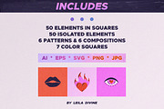 Love in Squares Clipart Collection, a Graphic by Leila Divine (Thumbnail 2 of 14)