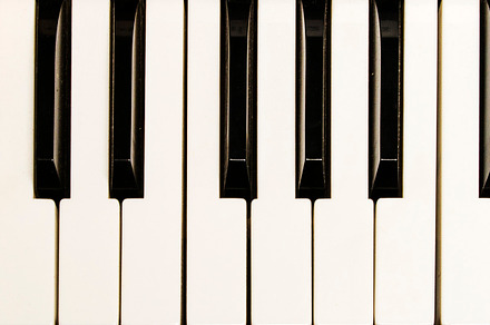 Piano keys close-up