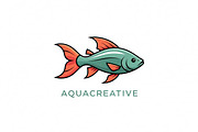 Aquacreative Fish Logo, a Branding & Logo Template by Logocreative (Thumbnail 1 of 2)