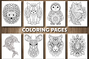 Mandala Animals Coloring Pages, an Animal Illustration by Design Station (Thumbnail 4 of 5)
