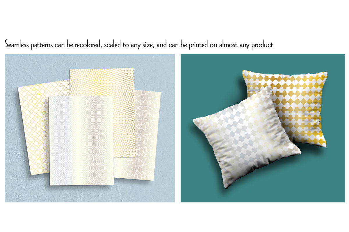 Seamless Silver Moroccan Patterns preview 3