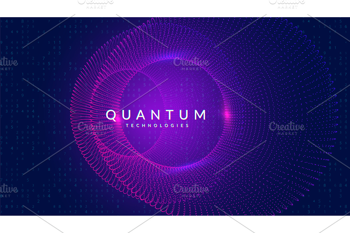 Big Data Wave Abstract Background, a Technology Illustration by Holo Art