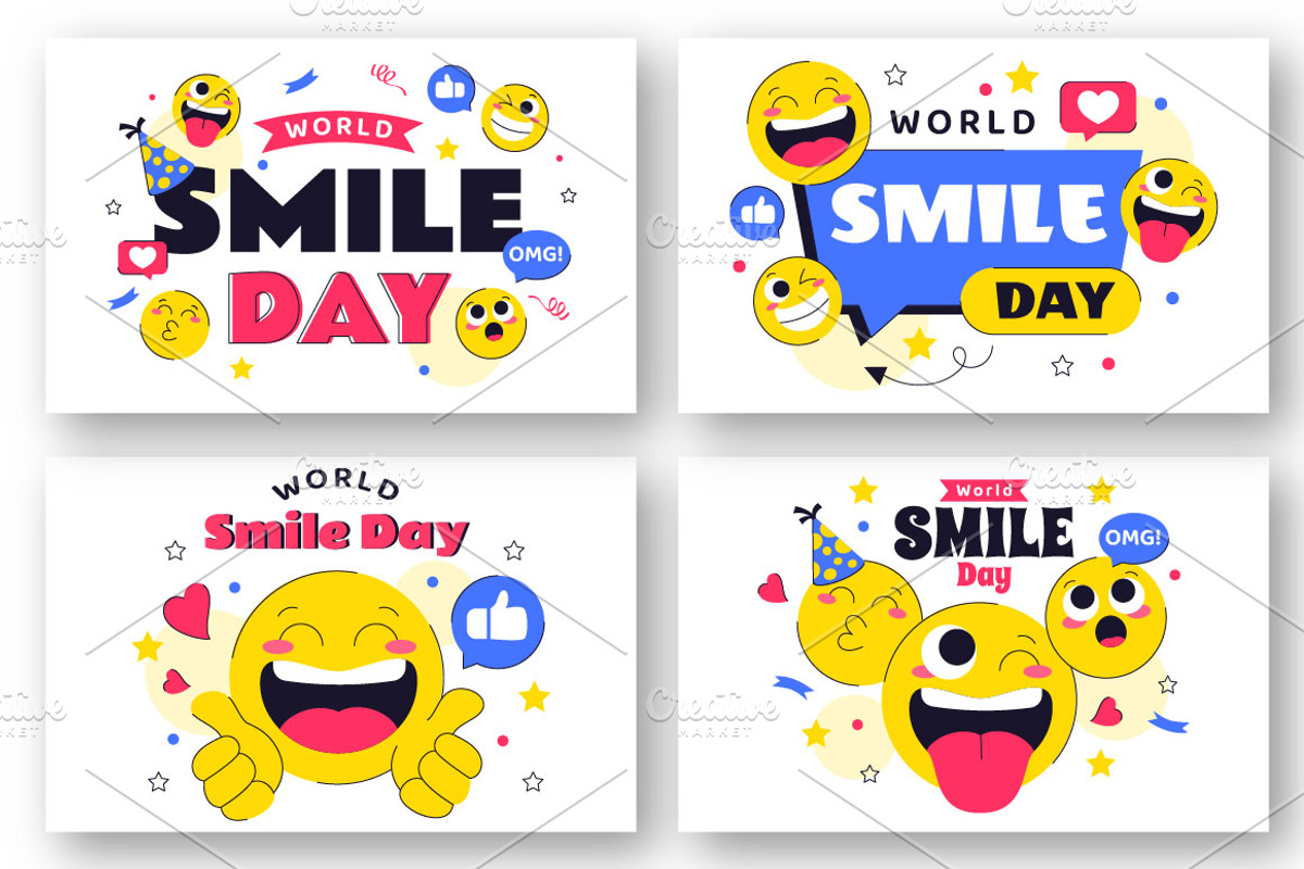 12 World Smile Day Illustration, a Person Illustration by denayunebgt (Photo 2 of 4)
