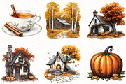 Hand Drawn Vintage Autumn Clipart, an Illustration by OK Design (Thumbnail 5 of 5)