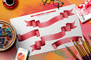 Red ribbons & banners collection, a Decorative Illustration by Anastasia Koba (Thumbnail 8 of 8)