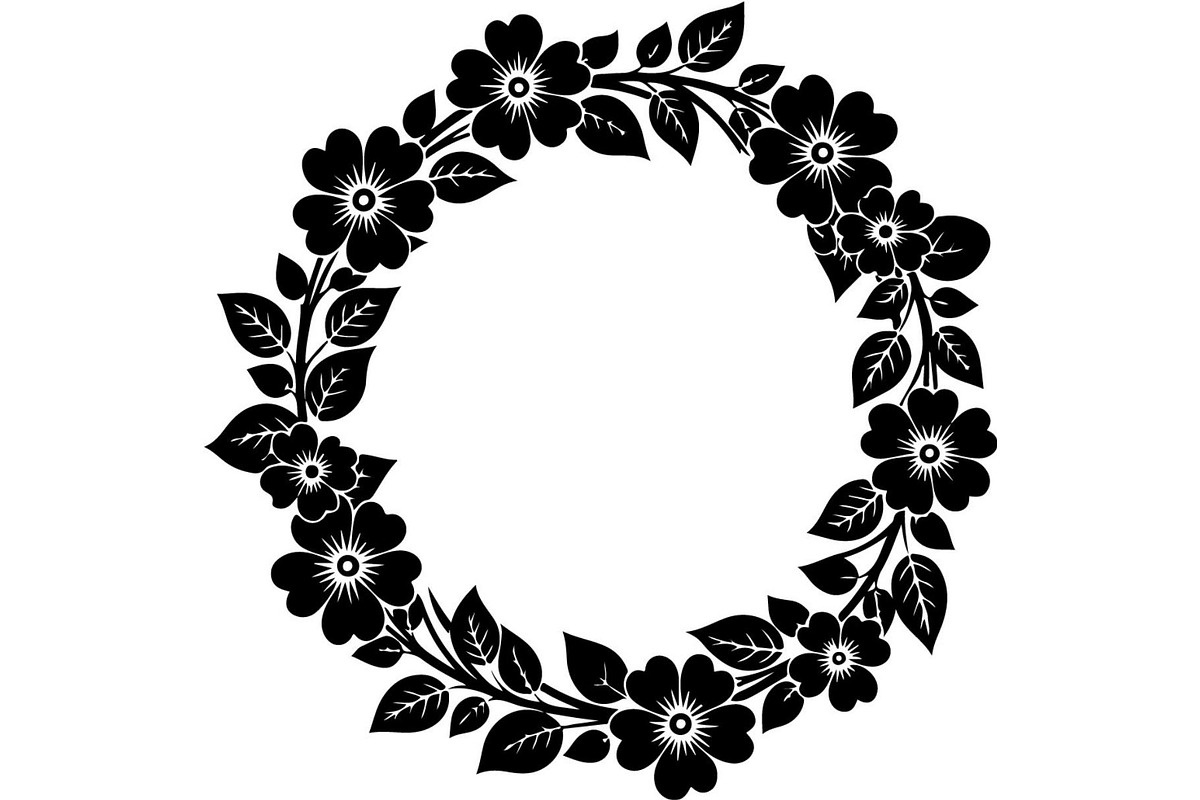Botanical Laurel Wreath Silhouette, an Object Graphic by Creativeshirt (Photo 7 of 17)
