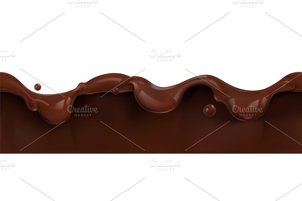 Piece of chocolate, chocolate splash, a Decorative Illustration by Allevinatis Studio (Photo 3 of 4)