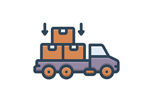 Load shipment color icon, a Duotone Icon by Creative priyanka