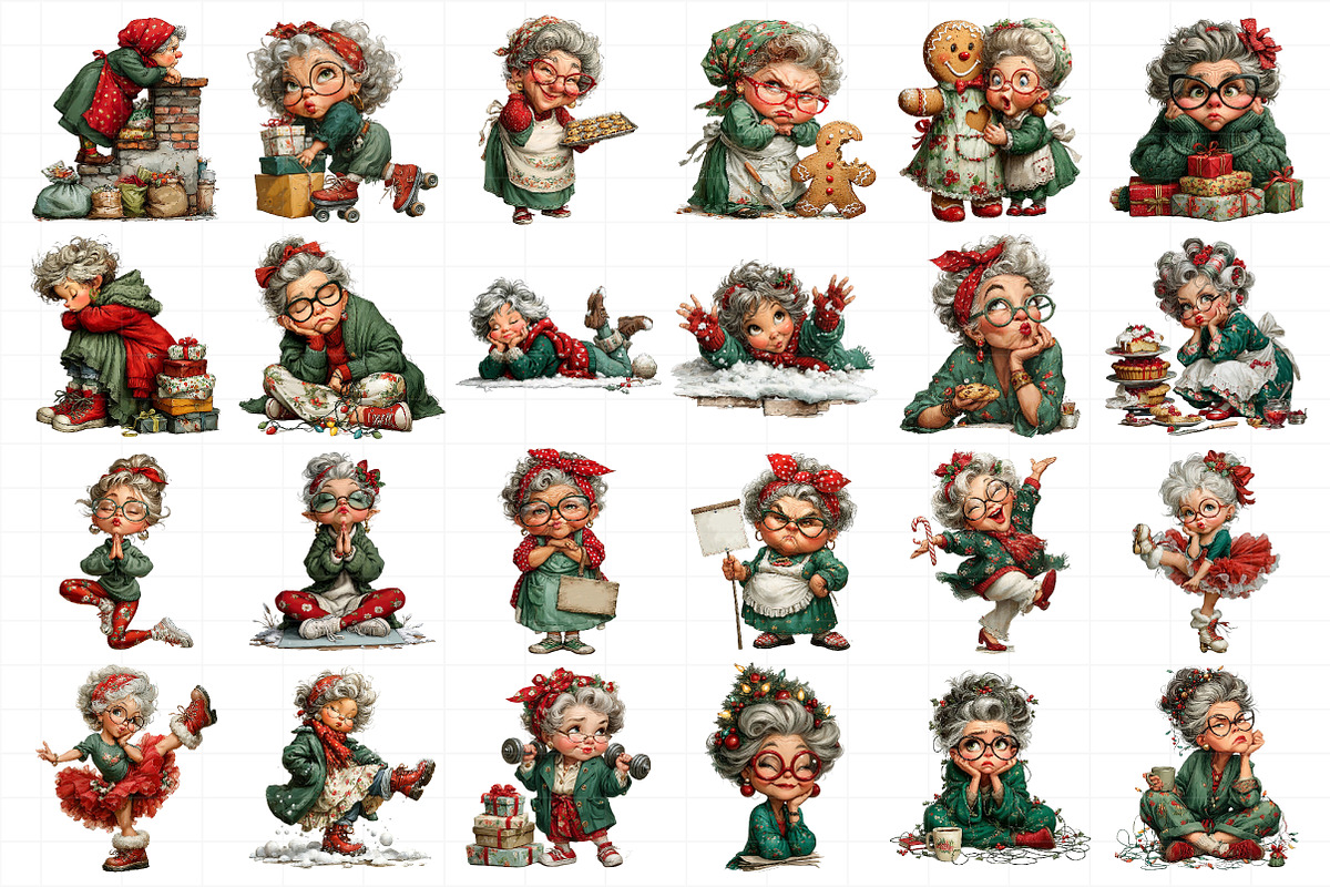 Funny Christmas Grandma PNG, an Illustration by Daily.Designs (Photo 5 of 5)
