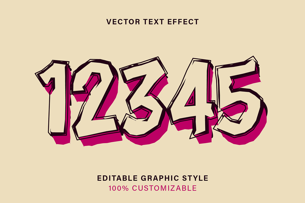 Comic Sketch Outline Text Effect preview 2