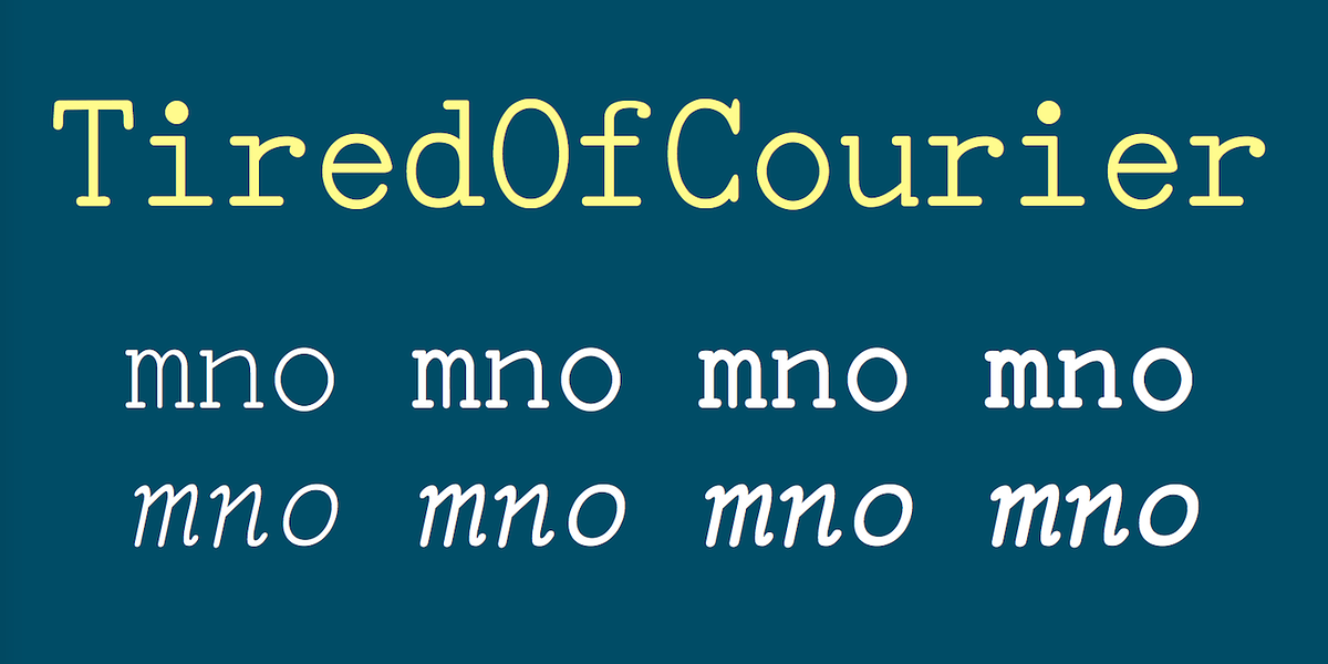TiredOfCourier, a Font by Ingrimayne Type (Photo 3 of 11)