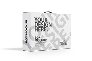 Box With Handle PSD Mockup