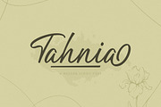 Tahnia - Modern Script, a Script Font by Rillatype Studio (Thumbnail 1 of 10)