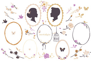 Romantic Wedding Clip Art Set