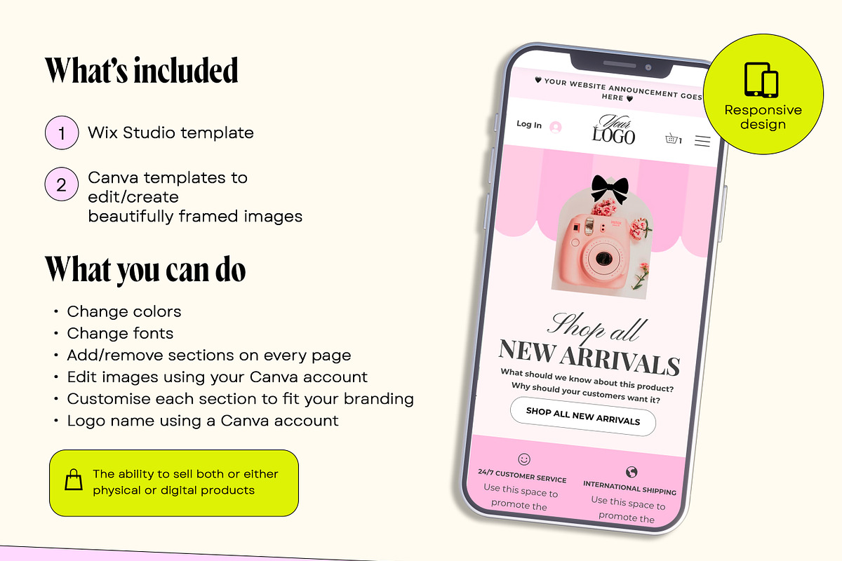 Pink Wix Studio Template, a Wix Template by Template Twist Shop (Photo 4 of 10)