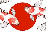 Japan Travel Watercolor cliparts, an Illustration by Whimseez (Thumbnail 2 of 3)