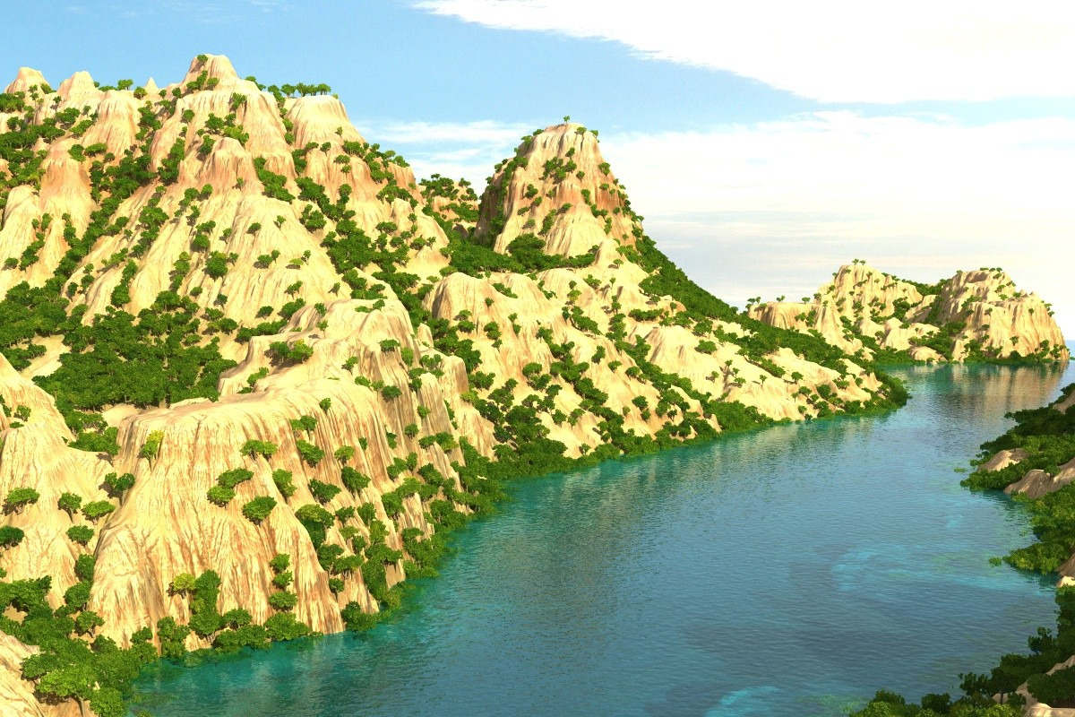 Mountain terrain with lake, an Environmental 3D Model by konstantin.ermolaev (Photo 5 of 11)