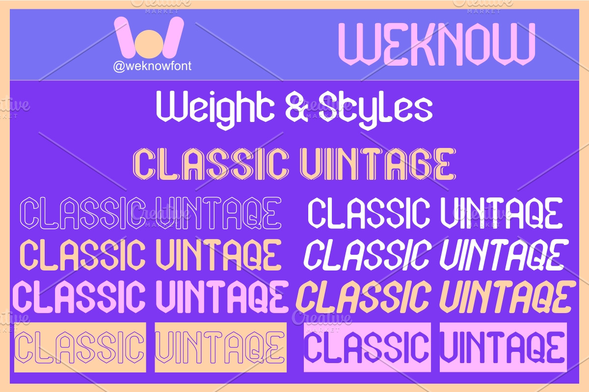 Classic Vintage Font, a Sans Serif Font by weknow (Photo 8 of 9)