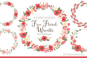 Mint & Coral  Floral Wreaths, an Illustration by Amanda Ilkov (Thumbnail 1 of 4)