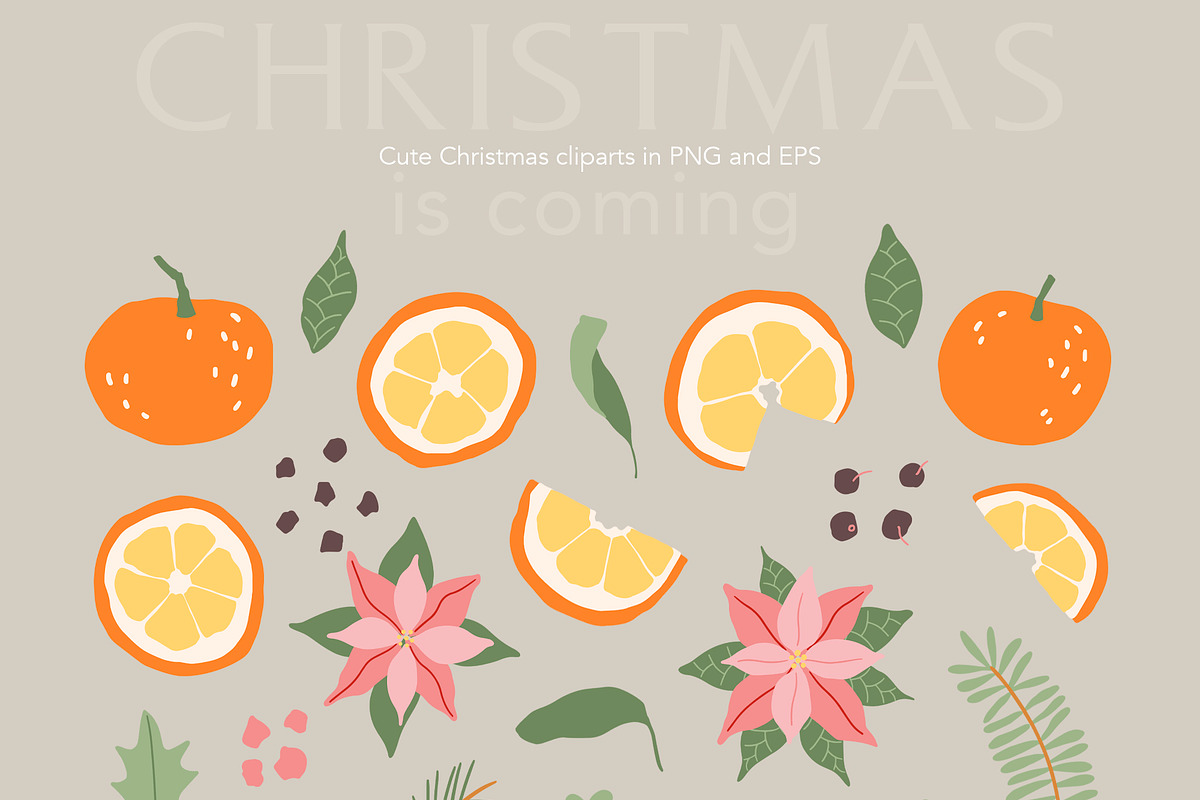 Christmas is coming! Cute cliparts, a Seasonal Illustration by Volha Studio (Photo 5 of 13)