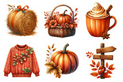 Burnt Orange Autumn Clipart, an Illustration by Daily.Designs (Thumbnail 2 of 5)