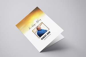 Sunset Funeral Program Template