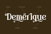Demerique - Serif Typeface Font, a Serif Font by Rishsketch (Thumbnail 3 of 15)