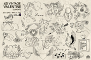 Vintage Valentine line art, a Decorative Illustration by Skliarova (Thumbnail 2 of 5)