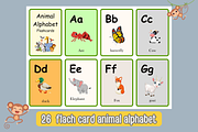 animal flash cards Alphabet for kids, a Card Template by noredinedesignco (Thumbnail 1 of 2)