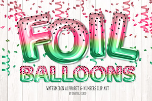 Watermelon Foil Balloon Alphabet