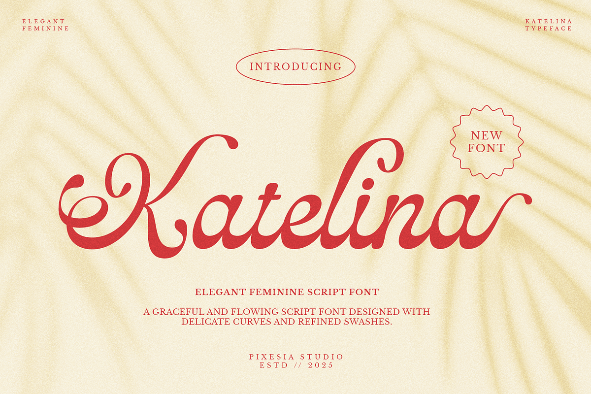 Katelina - Modern Casual Script Font, a Script Font by Pixesia Studio (Photo 1 of 17)