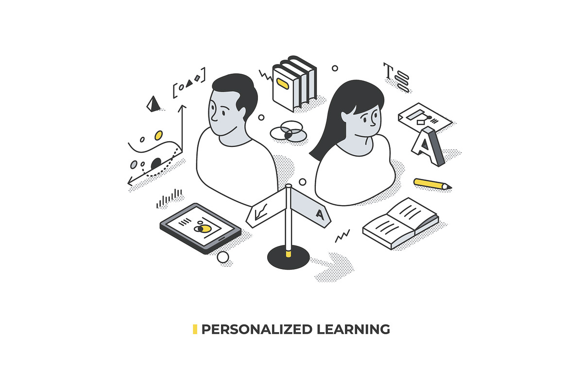 Isometric Lined Illustrations Set, an Education Illustration by Rassko (Photo 11 of 13)