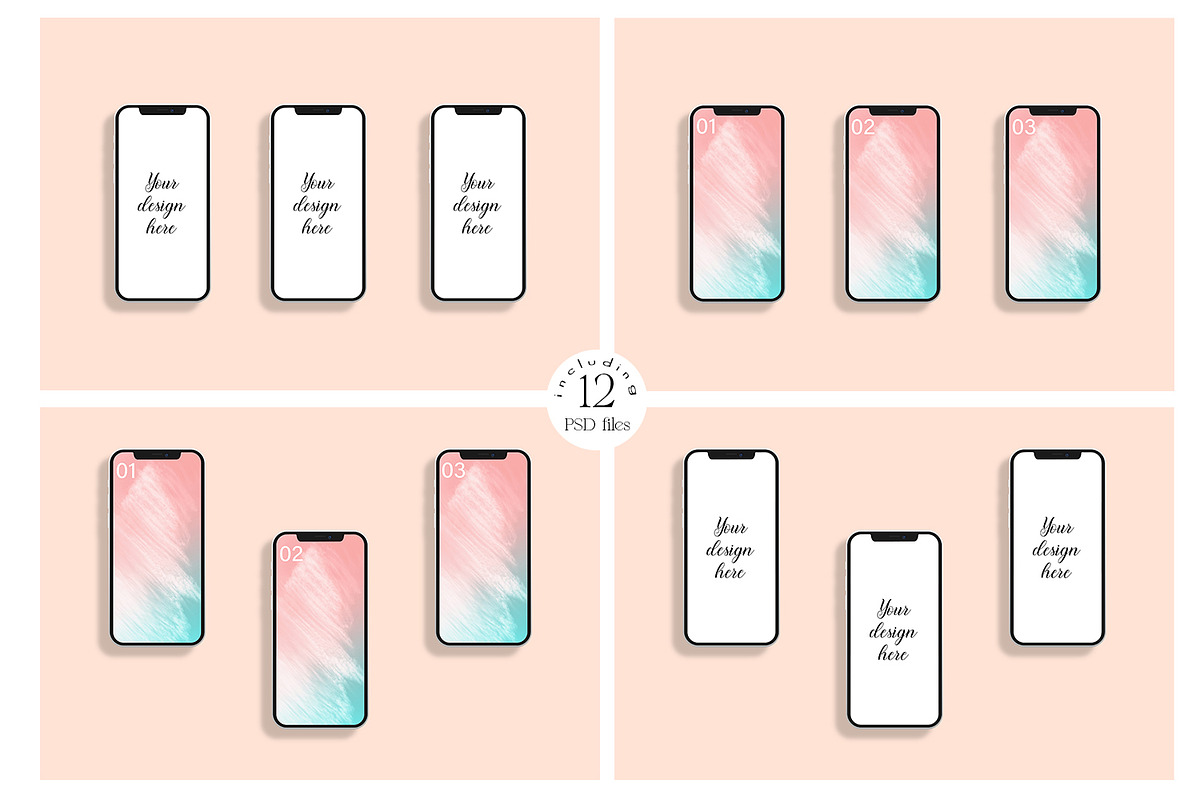 iPhone12 Screen device mockup bundle, an iPhone Mockup by MockupMarket (Photo 7 of 10)