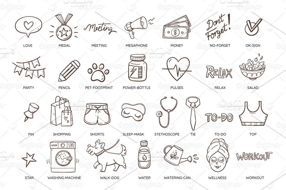 Daily Routines & Reminder Clipart, an Object Graphic by insemar (Photo 5 of 6)