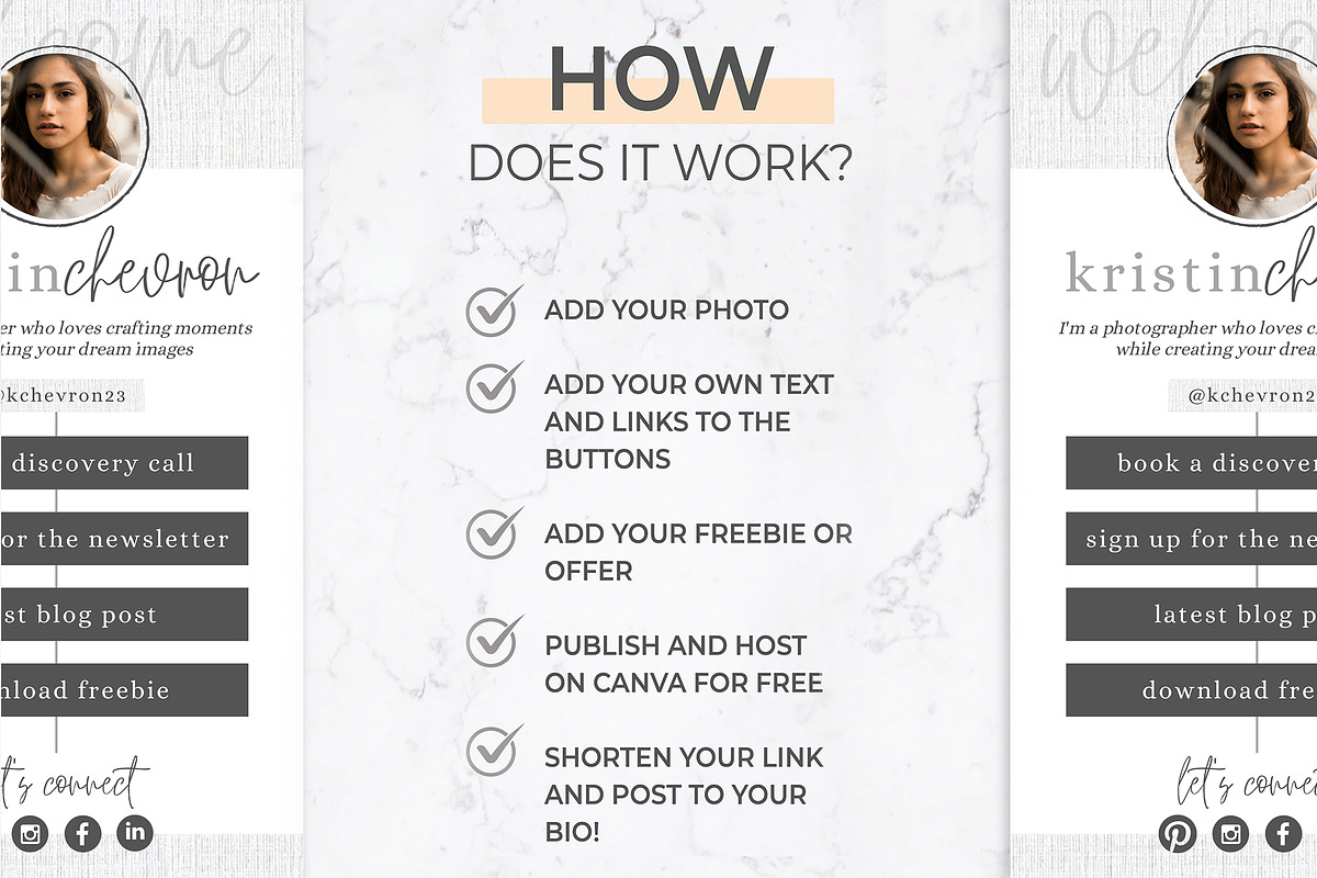 Instagram Link in Bio Page for Canva, a Social Media Template by Thirty One Palms Studio (Photo 2 of 6)