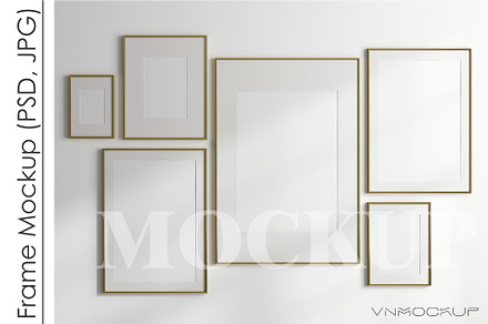 Gallery Wall Mockup PSD JPG, a Print Template by VNmockup