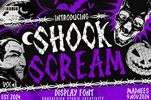 Shock Scream Horror Display Font