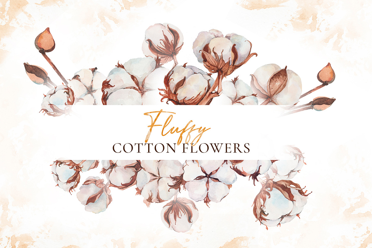 Watercolor Fluffy cotton, a Decorative Illustration by Re_Margarita_Art (Photo 7 of 7)
