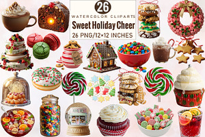 Sweet Holiday Cheer Clipart Bundle., an Illustration by SVGArt