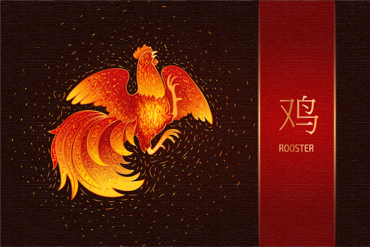 Fire Rooster, symbol of 2017 year, an Animal Illustration by pinana_treeangle (Photo 3 of 4)