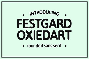 Festgard Oxiedart Rounded Sans Serif, a Sans Serif Font by Maulana Creative