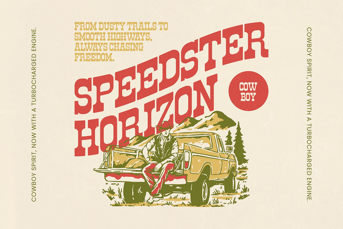Rodeo Drinks Western Vintage Font, a Slab Serif Font by timelesstype.co (Photo 3 of 20)