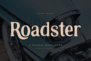 Roadster - Rough Display, a Script Font by Alpaprana (Thumbnail 1 of 9)